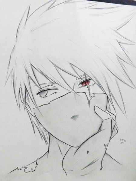 Аниме парни карандашом красивые