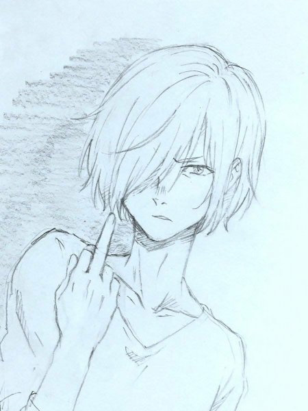 Усуи Такуми черно белый