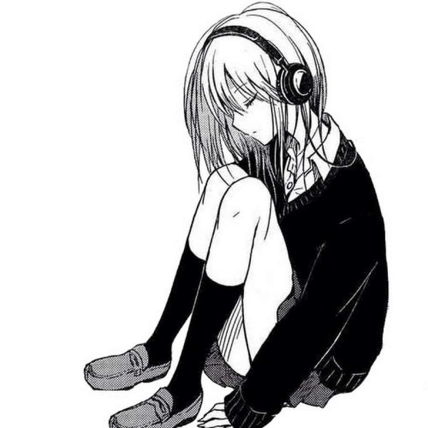 Аниме черно белое