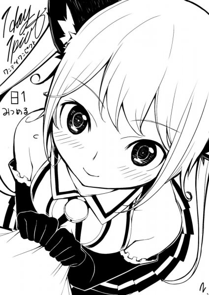 Аниме арт черно белый