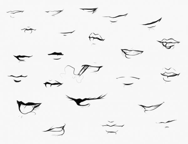 Аниме губы ухмылка