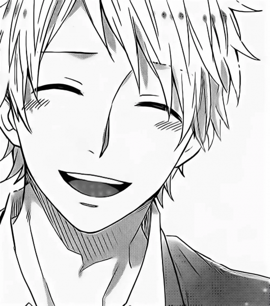 Аниме парень улыбается