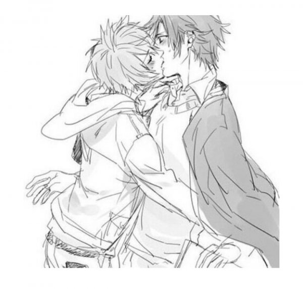 Яой поцелуй рисунок