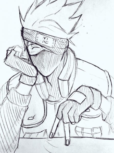 Какинарисовать Какаши