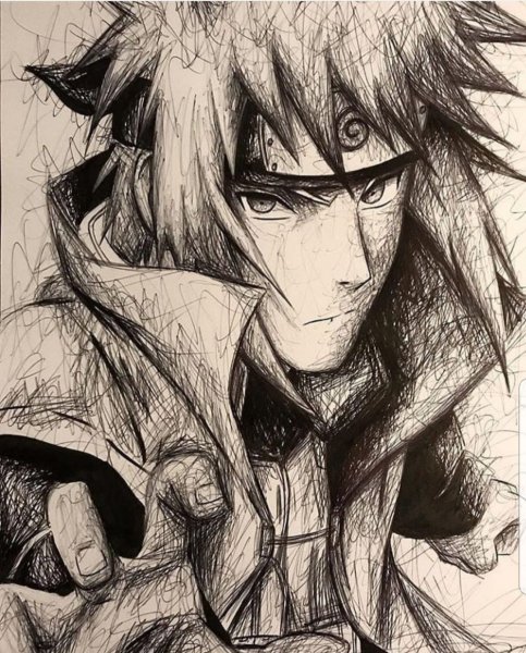 Аниме мальчики карандашом