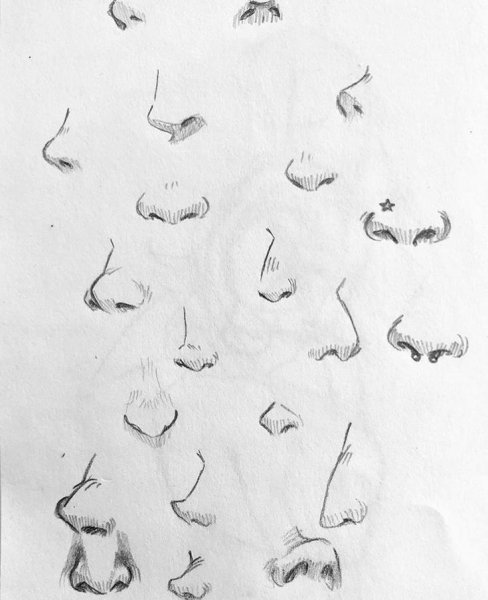 Стилистики рисования носа