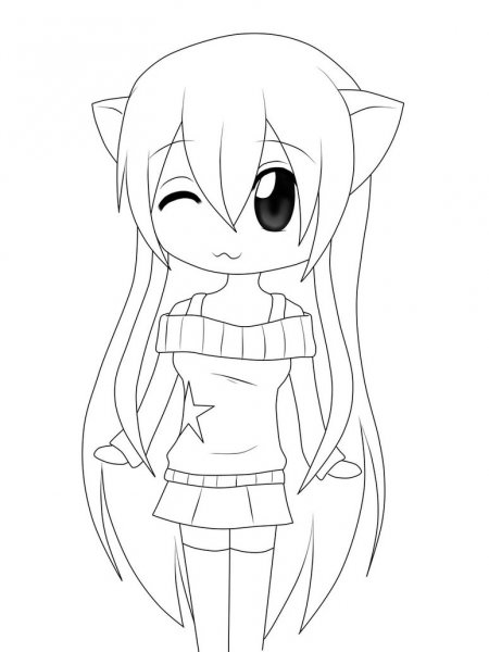 Раскраски для девочек аниме