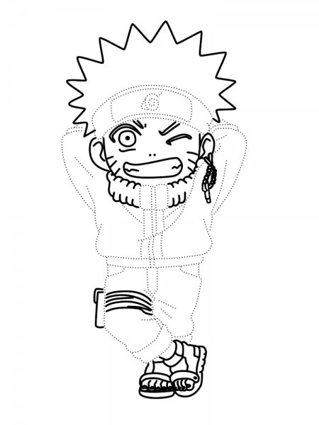 Наруто чёрно белое раскраска