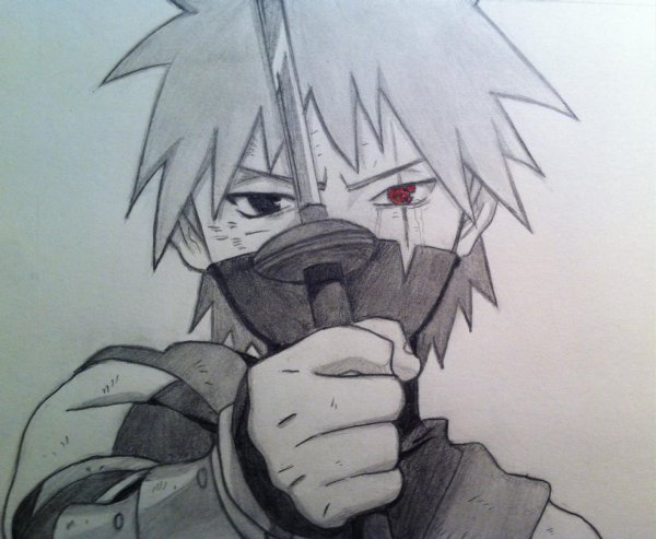 Какаши Хатаке рисовка