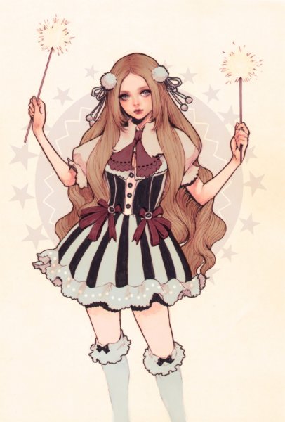 Нарисованные девочки в стиле