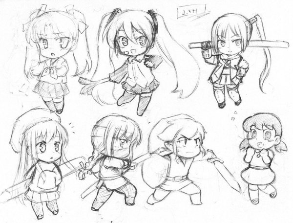 Схема рисования Чиби