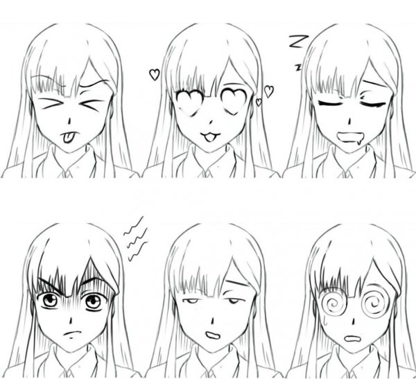 Эмоции аниме персонажей