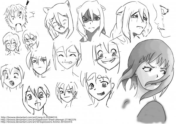 Аниме эмоции лица