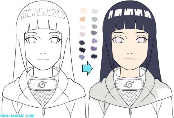 Хината Хьюга рисунок