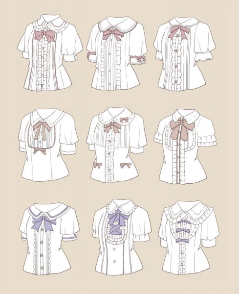 Складки одежды референс аниме рубашка