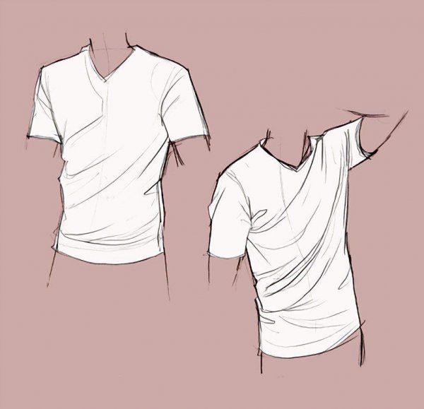 Складки на футболке