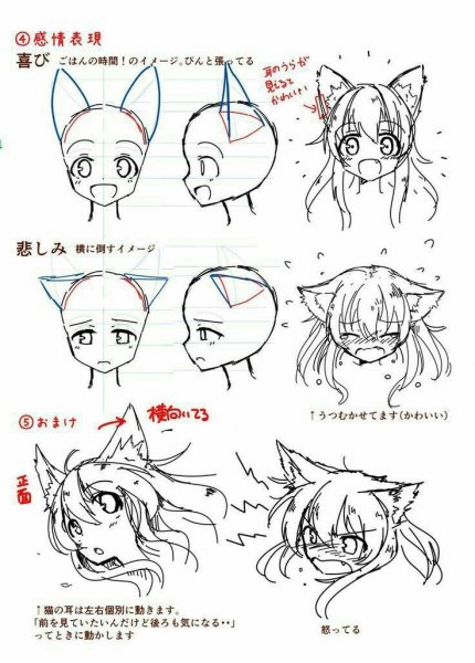 Рисование кошачьих ушей