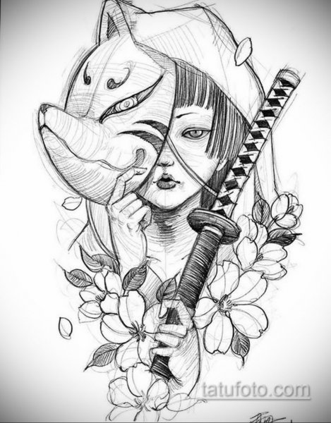 Эскизы татуировок карандашом
