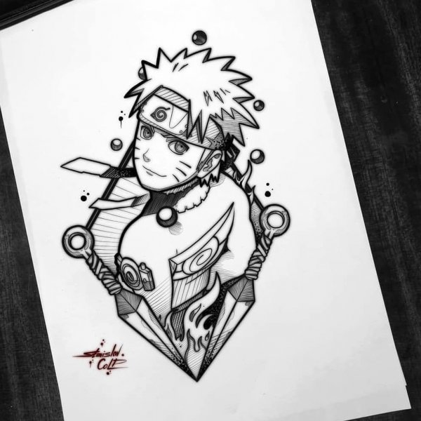 Наруто тату эскизы