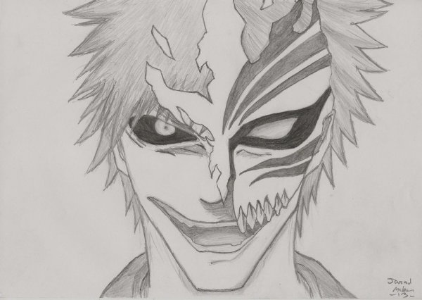 Ичиго Куросаки нарисовать карандашом