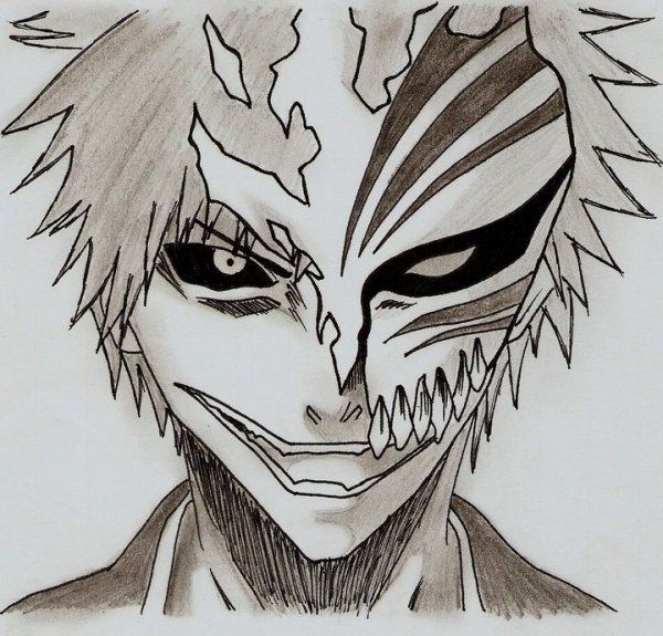 Маска Ичиго Куросаки рисунок