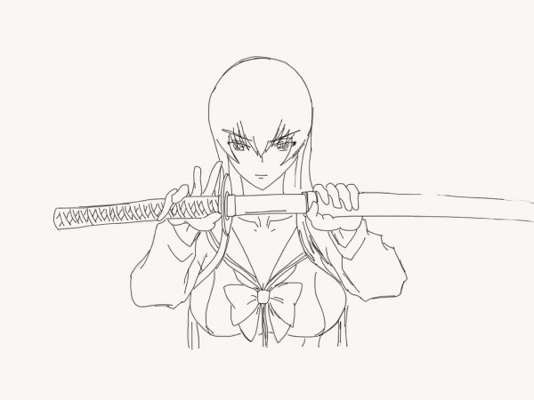 Катана акаме чертеж