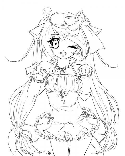 Аняма раскраска