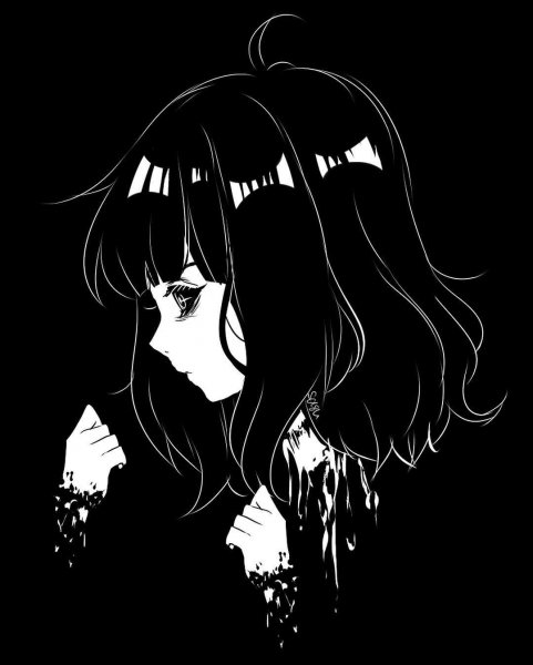 Аниме на черном фоне