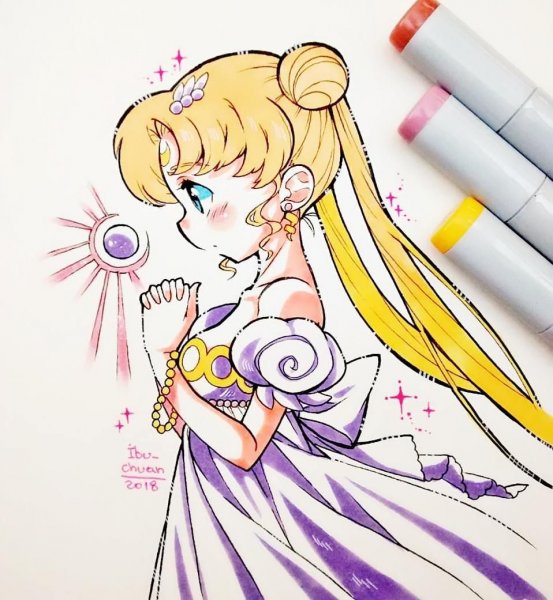 Сейлор Мун каррандашом