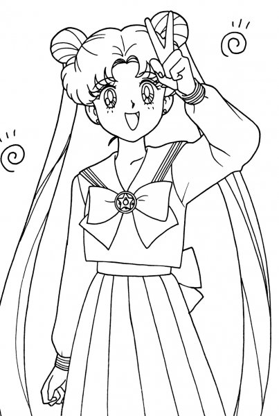 Сейлор Мун нарисованно