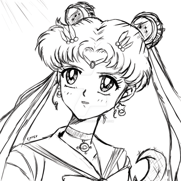 Сейлор Мун каррандашом