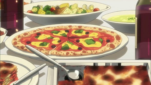 Японская еда аниме пицца