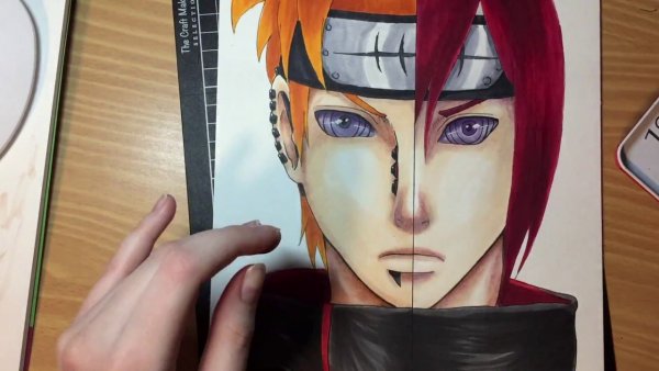 Яхико и Конан Нагато для срисовки