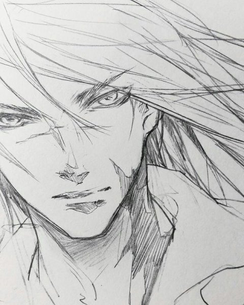 Аниме мальчики карандашом