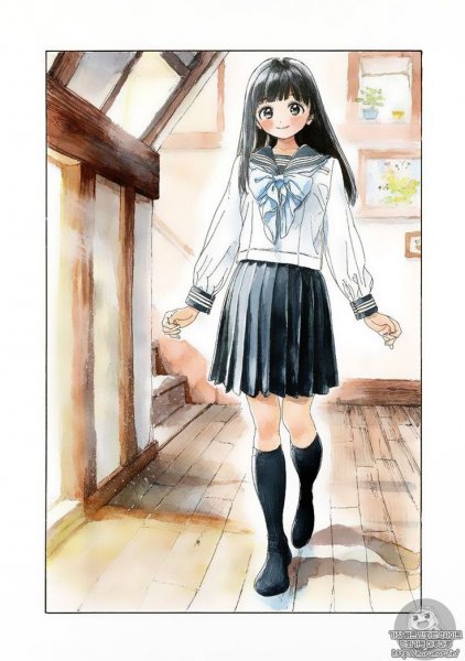 Девушка школьница рисунок