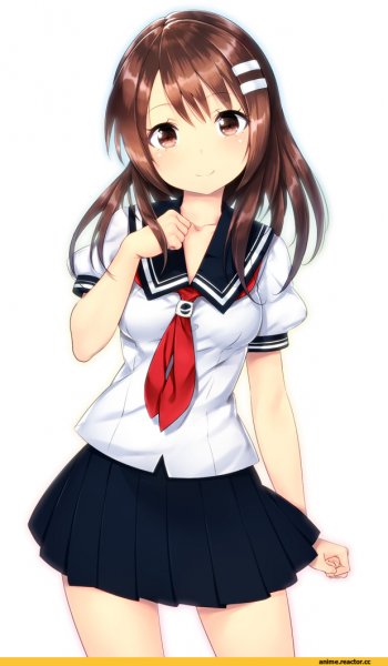 Рисунки аниме девушек в школьной форме