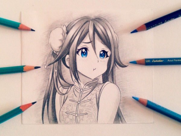 Рисунки на тему аниме легкие