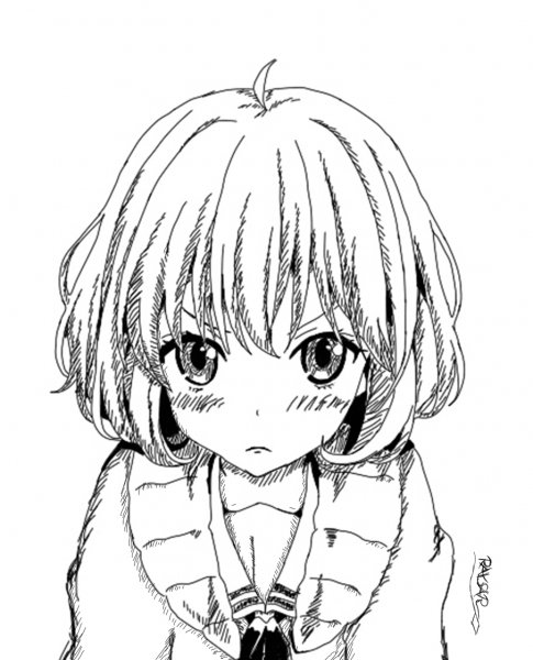 Аниме белое лицо