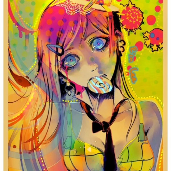 Сумасшедшая девушка арт