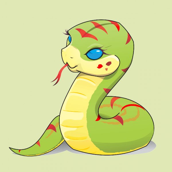 Милые арты со змейками