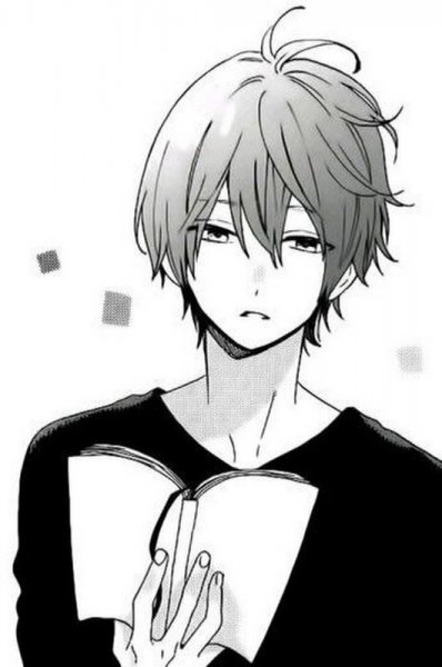 Аниме кун черно белый