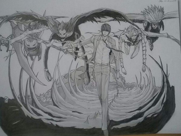 Тетрадь смерти карандашом