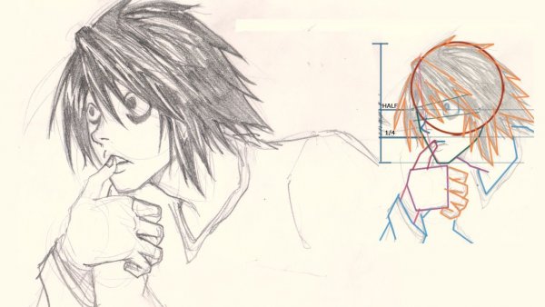 Л для срисовки тетрадь смерти