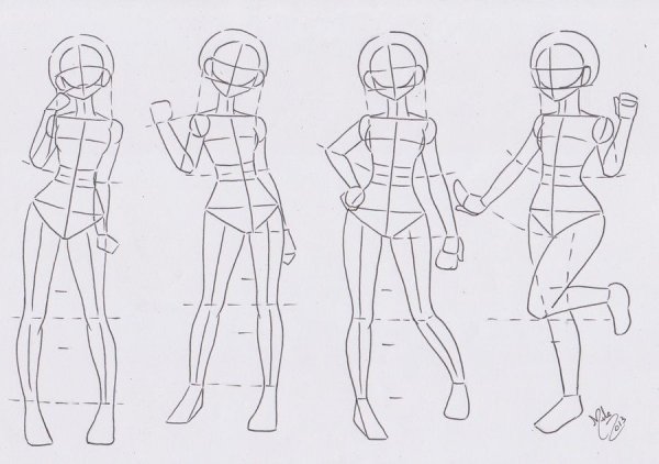 Аниме фигуры для рисования