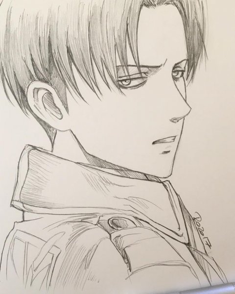 Атака титанов Леви для срисовки