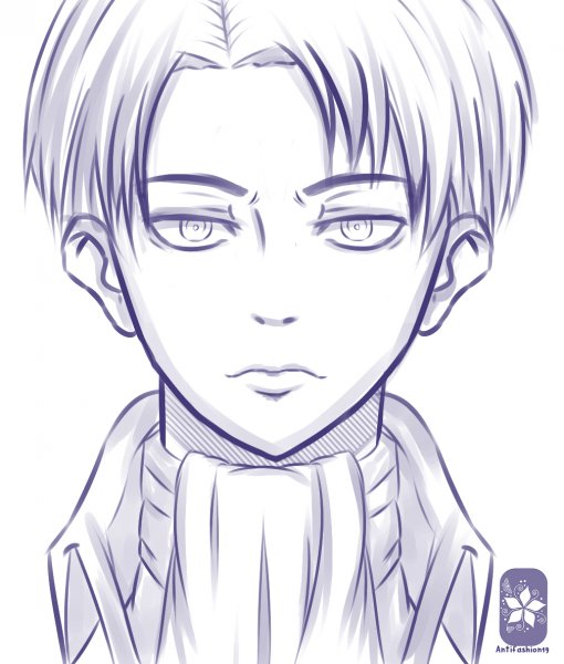 Атака титанов Леви срисовать