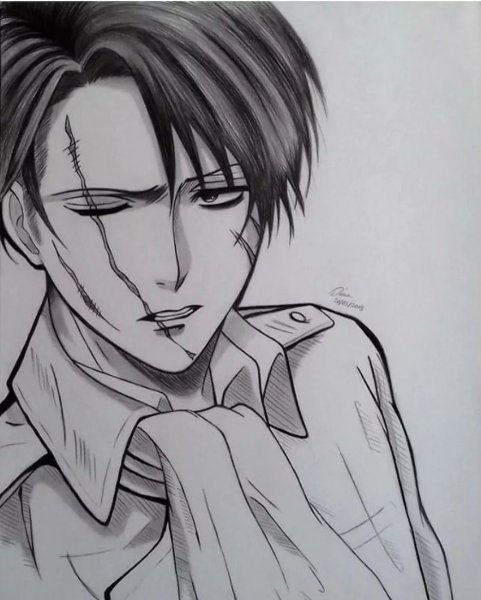 Атака титанов Леви для срисовки