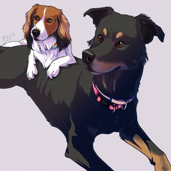 Мультяшные собаки аниме