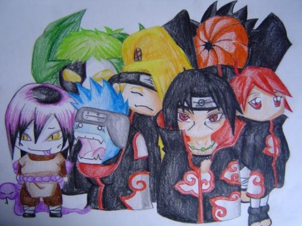 Чиби Наруто Акацуки с Орочимару