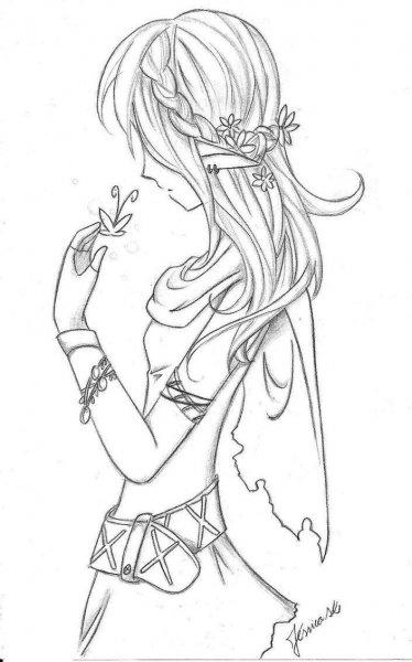 Раскраски аниме эльфы